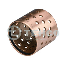 FB094 Stable Performance Wrapped Bronze Sliding  Bearing Bushing With Thoughhole And Airproof Ring